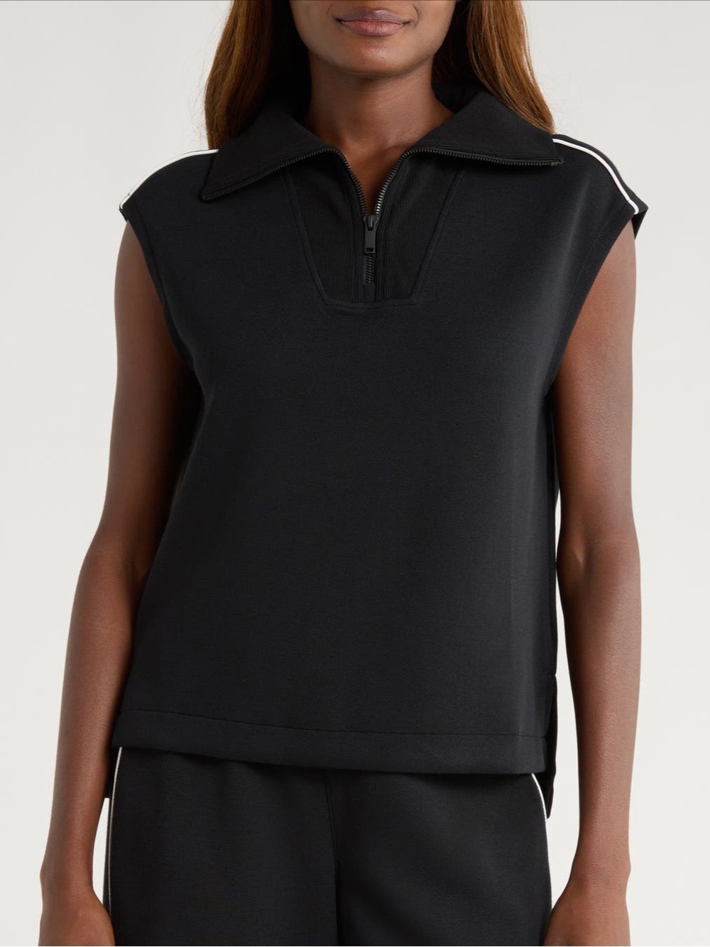 Spanx Airpique Sleeveless Half Zip